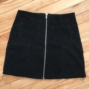 Brandy Melville corduroy zippered skirt